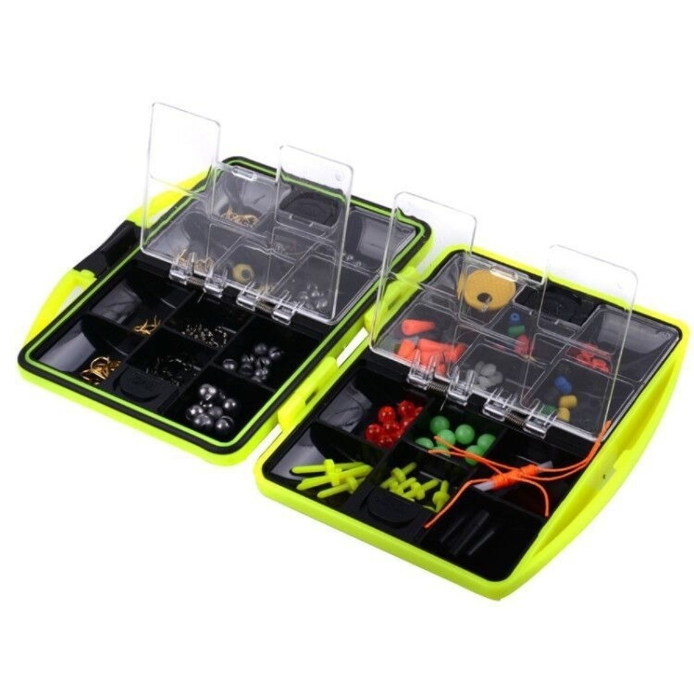 Fishing Line Box - ชุดอุปกรณ์ตกปลา 184 ชิ้น ประกอบด้วยตะขอ ตะกั่วถ่วงน้ำหนัก ชุดตกปลา