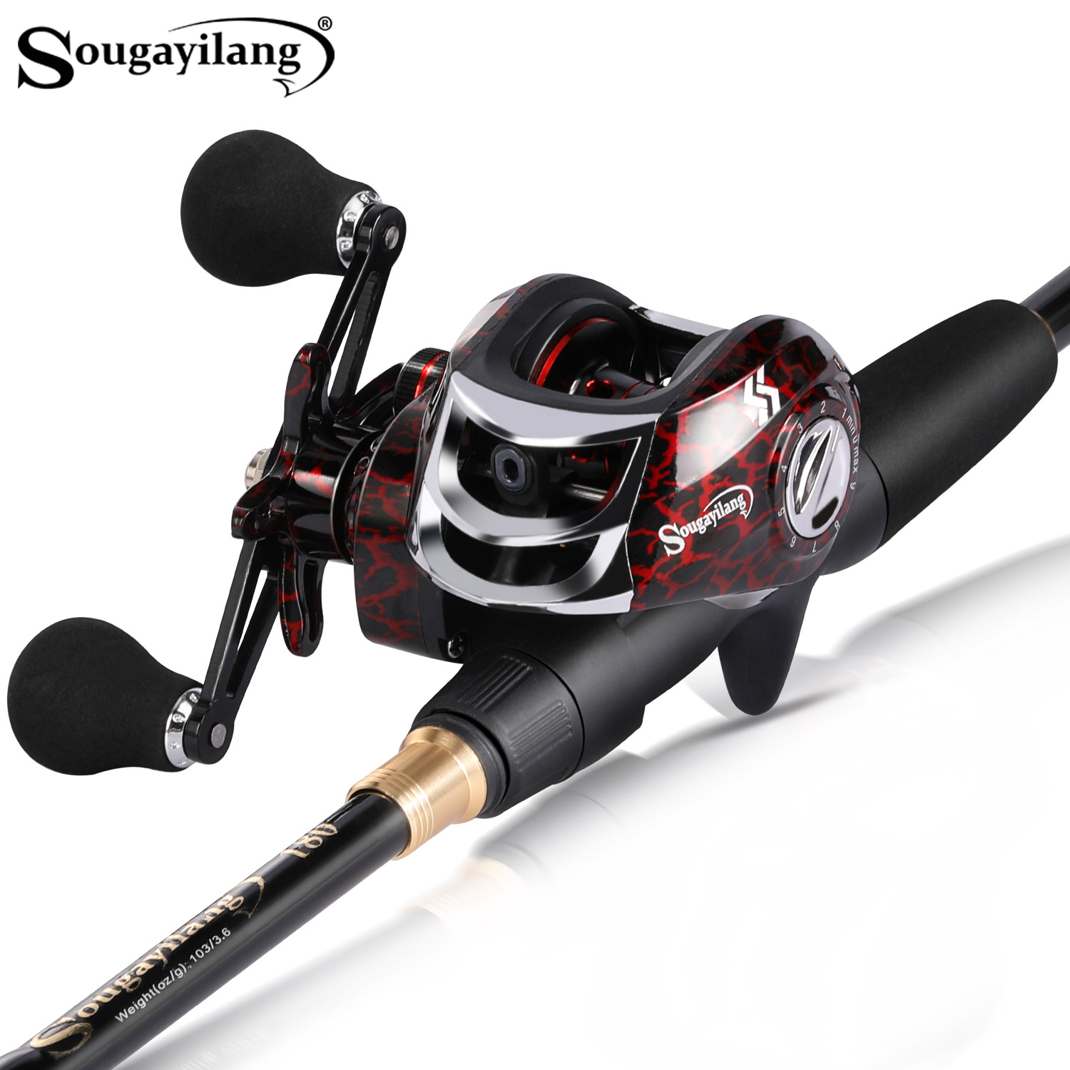Fishing Line Spooler - ซูเกย์ลาง 1.8-2.4 ม. ตกปลาคอมโบแบบยืดไสลด์น้ำหนักเบาคาร์บอนเบ็ดตกปลาและรอกตกปลาความเร็วสูง 7.2:1