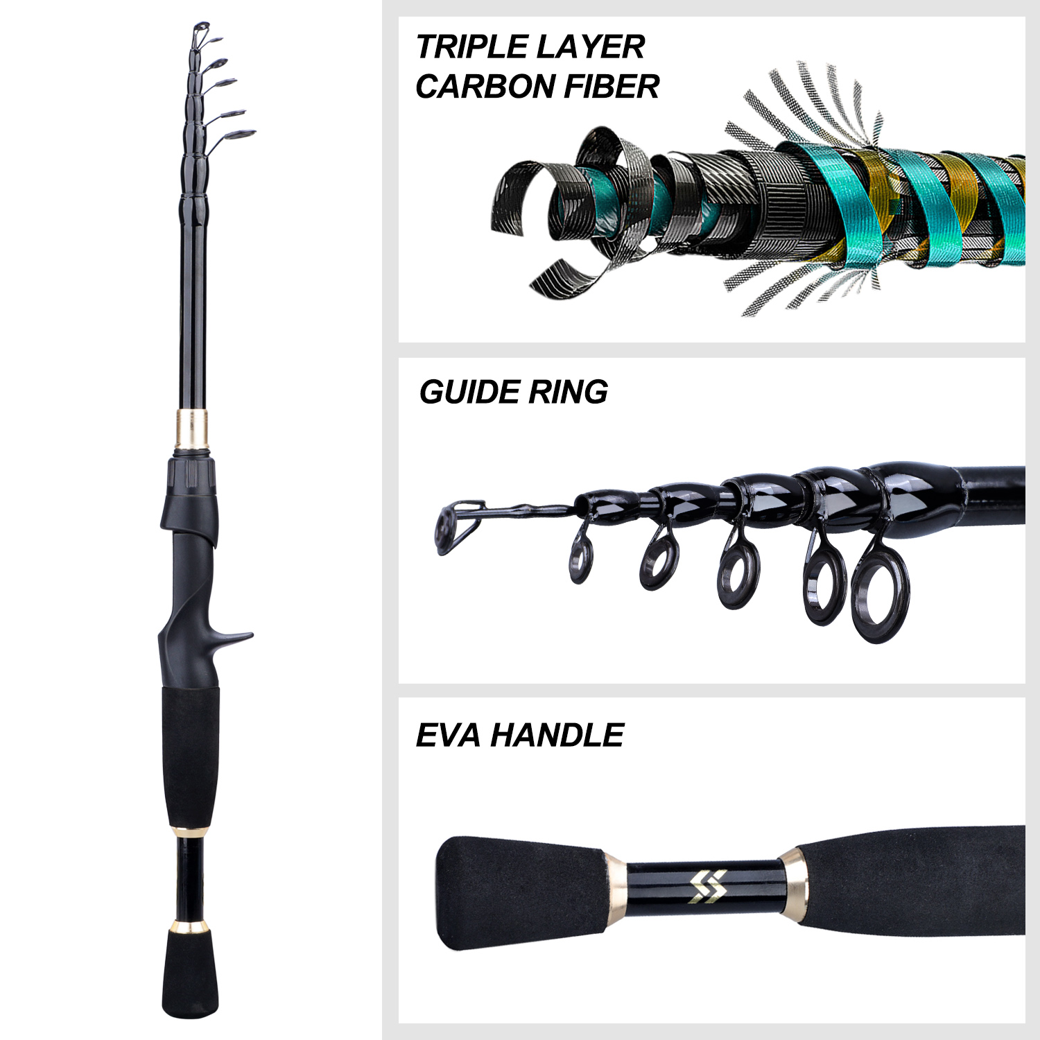 ซูเกย์ลาง 1.8-2.4 ม. ตกปลาคอมโ - Fishing Line Spooler บทวิจารณ์และราคา
