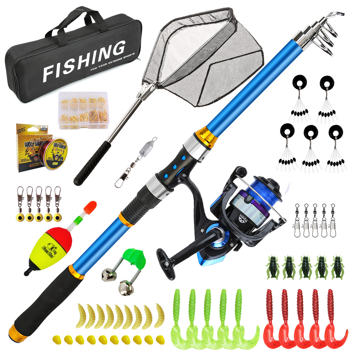 2.1-3.6M Telescopic Glass Fibe - Fishing Line Spooler บทวิจารณ์และราคา