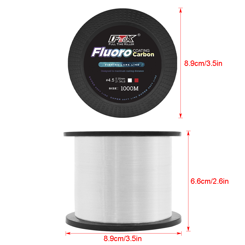 สายตกปลาไนลอน FTK 1000M สายตกป - Fluorocarbon Line บทวิจารณ์และราคา